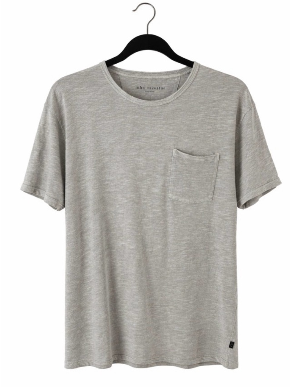 John Varvatos Light Gray Pocket Short-Sleeve Tee